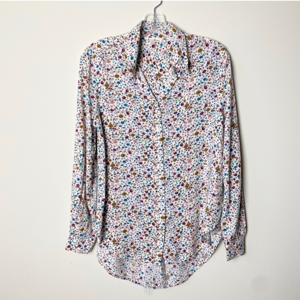 Jane And Delancey Floral Shirt Long Sleeves Size S